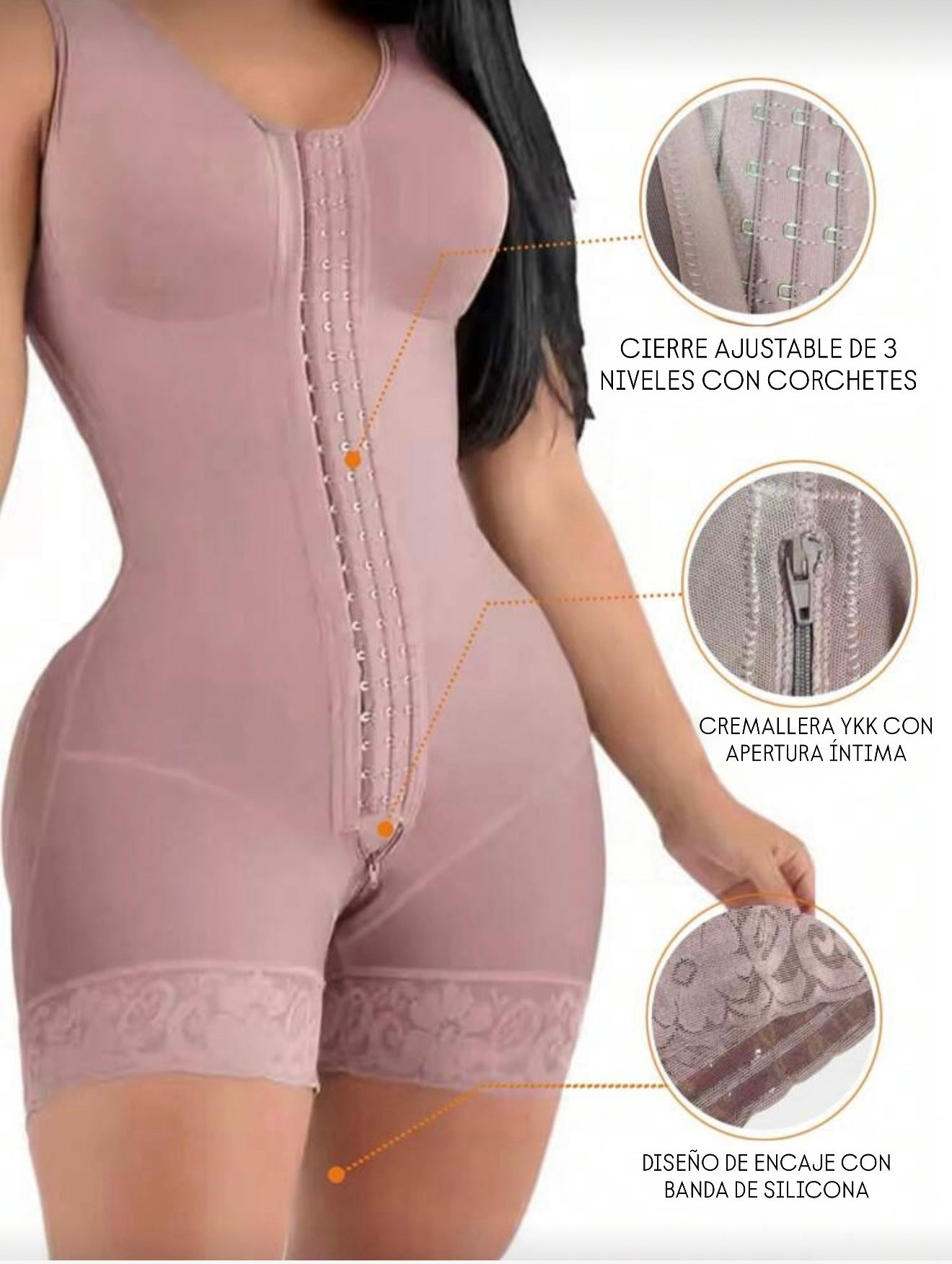 Faja Colombiana Vino – Moldeadora de Cintura y Levanta Glúteos con Encaje.